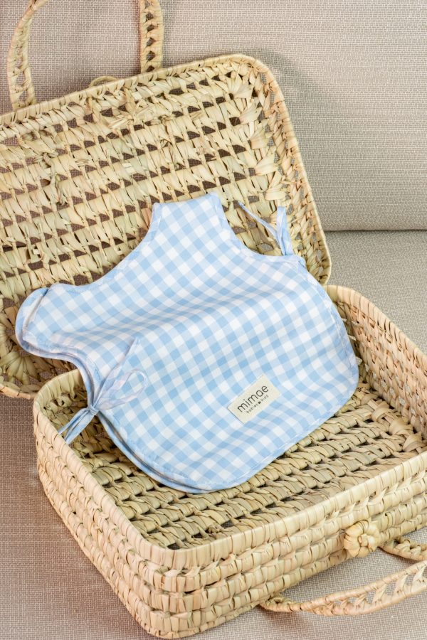 Babero Classic Vichy Azul Claro - Imagen 3