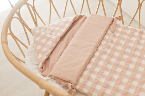 Saco Capazo Vichy Rosa y Rosa - Imagen 5