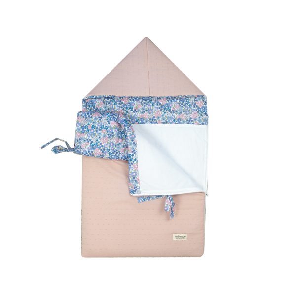 Saco Capazo Liberty Mara Azul y Plumeti Rosa - Imagen 5