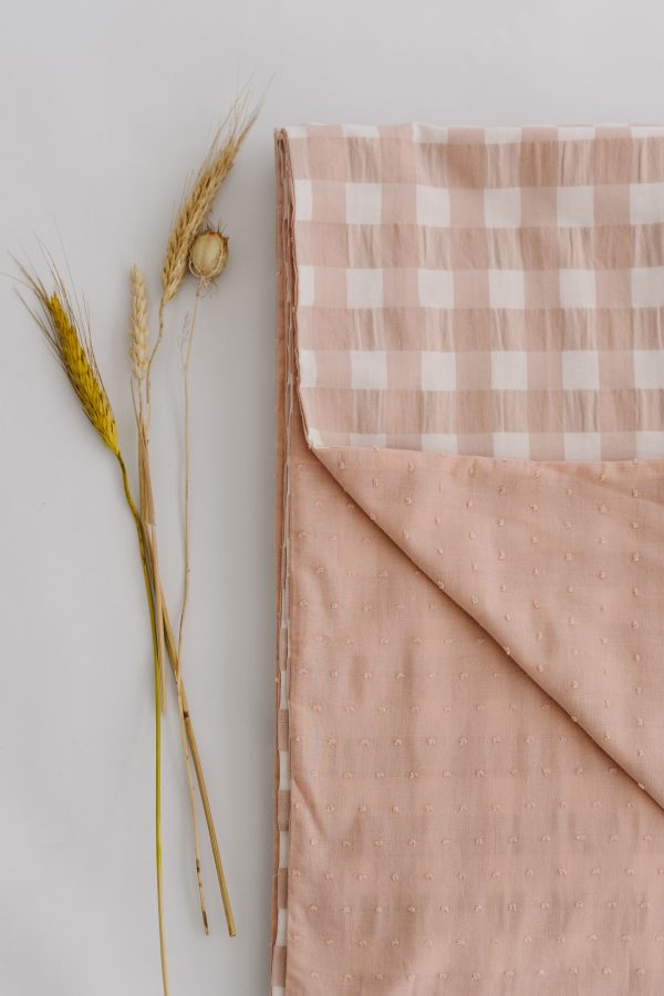 Funda Nórdica Cama Vichy rosa + plumeti rosa - Imagen 3