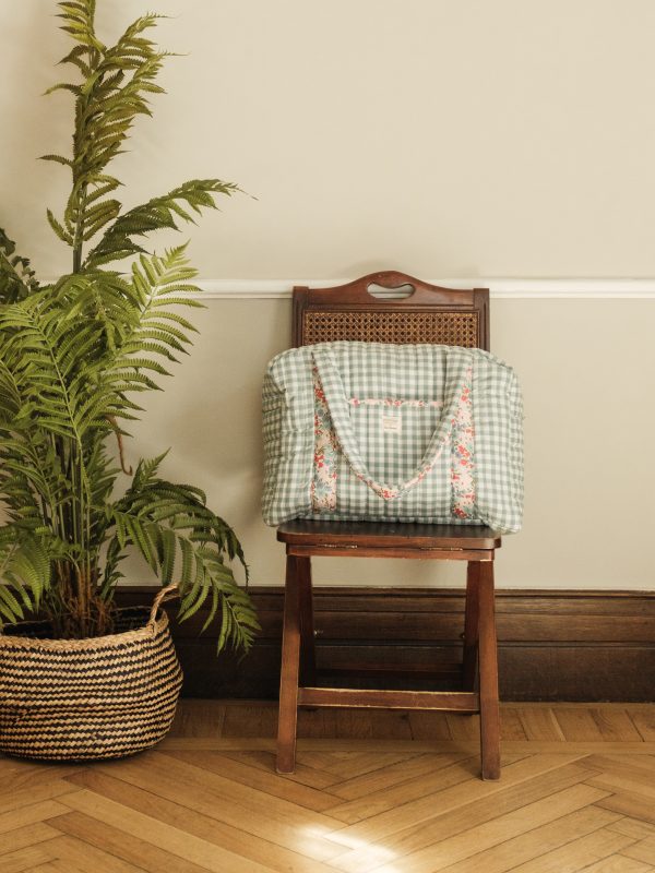 Bolso Maternidad Vichy Menta asa Liberty Lucía - Imagen 2