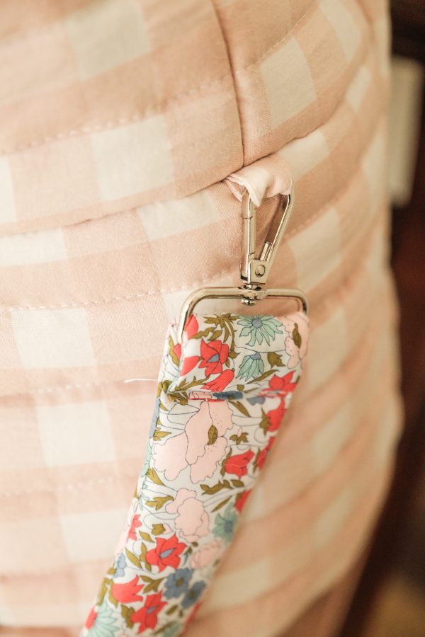 Bolso Maternidad Vichy Rosa asa Liberty Lucía - Imagen 5