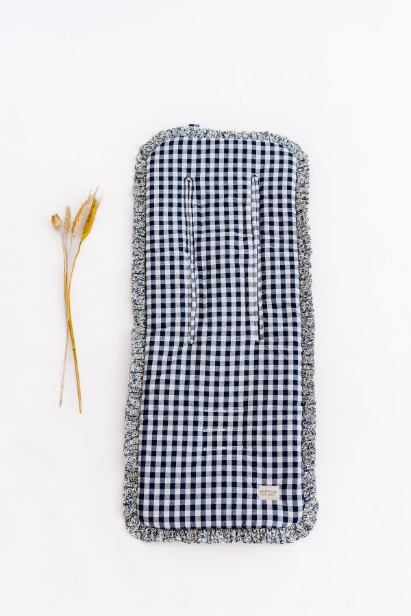Colchoneta Volante Vichy Navy + Liberty Paul - Imagen 2