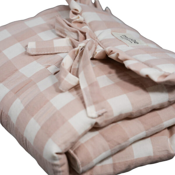 Cambiador de viaje vichy rosa - Imagen 2