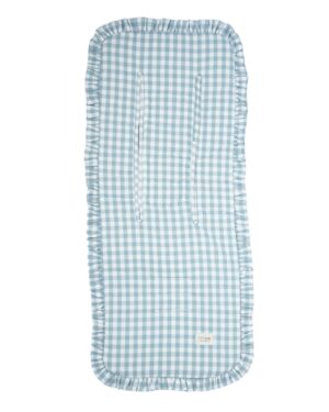 Colchoneta con volante vichy menta