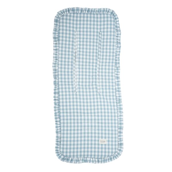 Colchoneta con volante vichy menta
