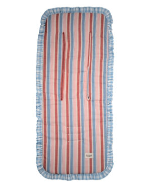 Colchoneta rayas volante strawberry & dream