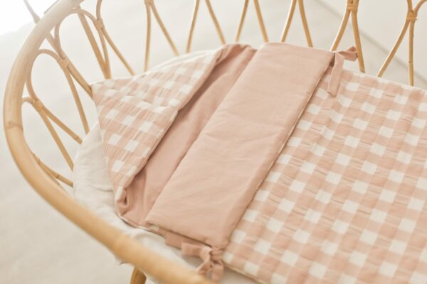 Saco Capazo Vichy Rosa y Rosa - Imagen 5