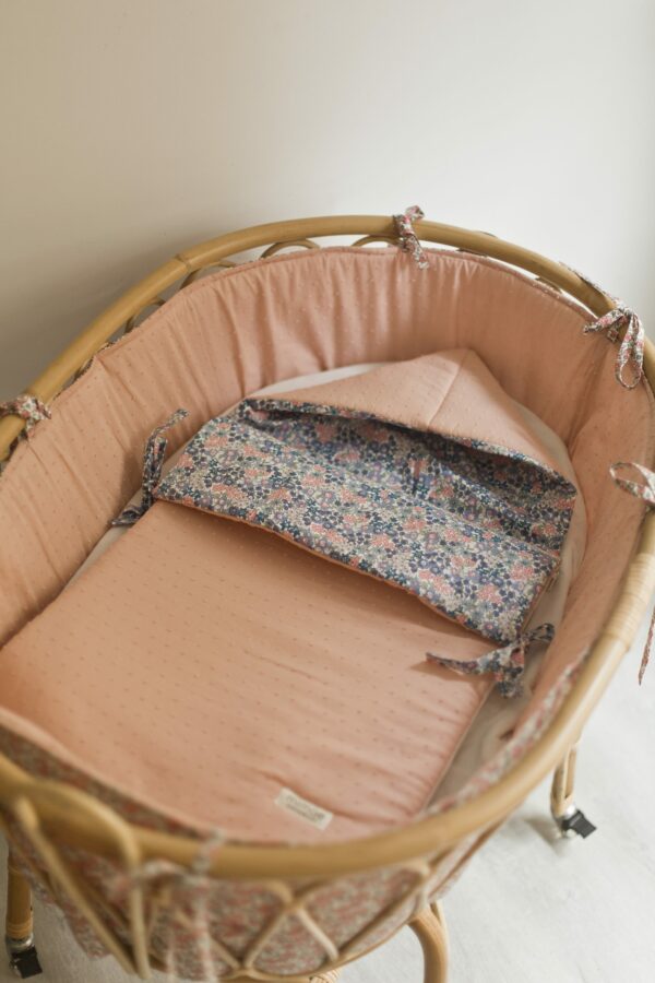 Saco Capazo Liberty Mara Azul y Plumeti Rosa - Imagen 4