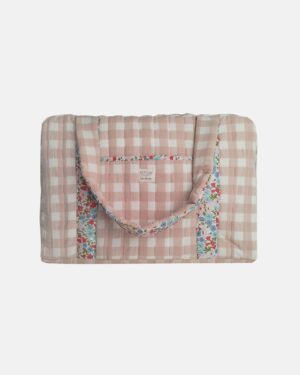 Bolso Maternidad Vichy Rosa asa Liberty Lucía