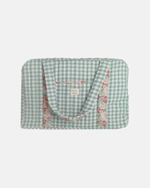 Bolso Maternidad Vichy Menta asa Liberty Lucía