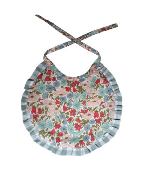 Babero Newborn Liberty Lucía y Volante Vichy Menta