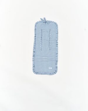 Colchoneta con volante vichy menta