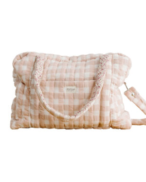 Bolso Maternidad Vichy Rosa