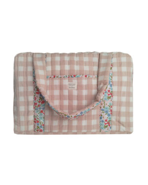 Bolso Maternidad Vichy Rosa asa Liberty Lucía