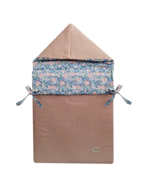 Saco Capazo Liberty Mara Azul y Plumeti Rosa