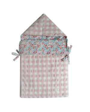 Saco Capazo Liberty Lucia y Vichy rosa