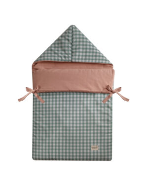 Saco Capazo Vichy Menta y Rosa