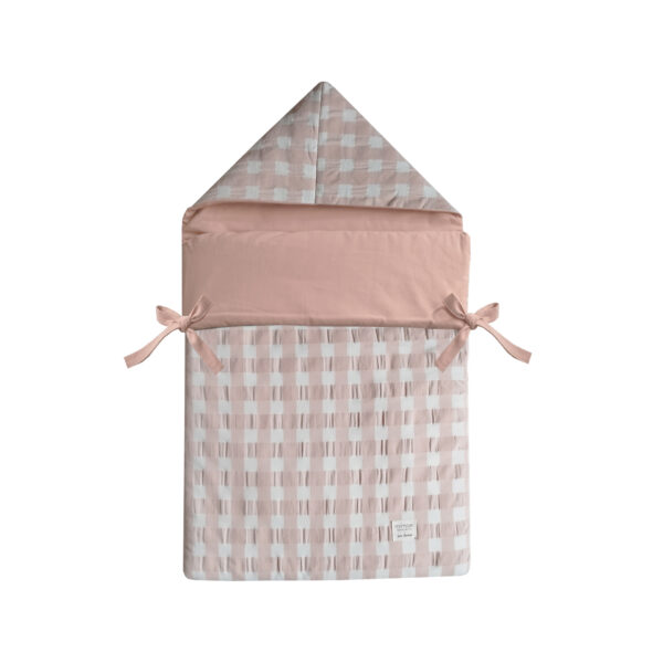Saco Capazo Vichy Rosa y Rosa
