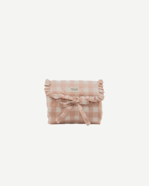 Cambiador de viaje vichy rosa