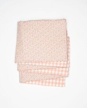 Juego de chichonera y funda nórdica Nikole y Vichy Rosa