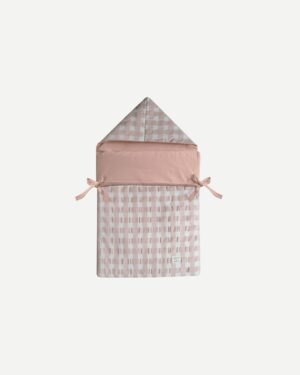 Saco Capazo Vichy Rosa y Rosa