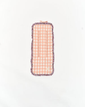 Colchoneta vichy rosa con volante Nile