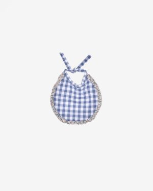 Babero newborn vichy azul&Louis